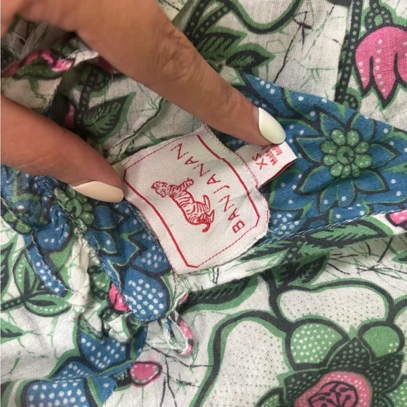 Banjanan Multicolor Floral Ruffle Blouse - Picture 2 of 4